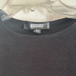 Missguided Black Midi Dress